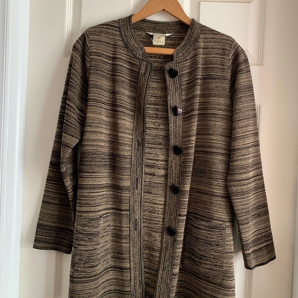 Misook Black and Tan Button Down Blazer - Picture 7 of 17